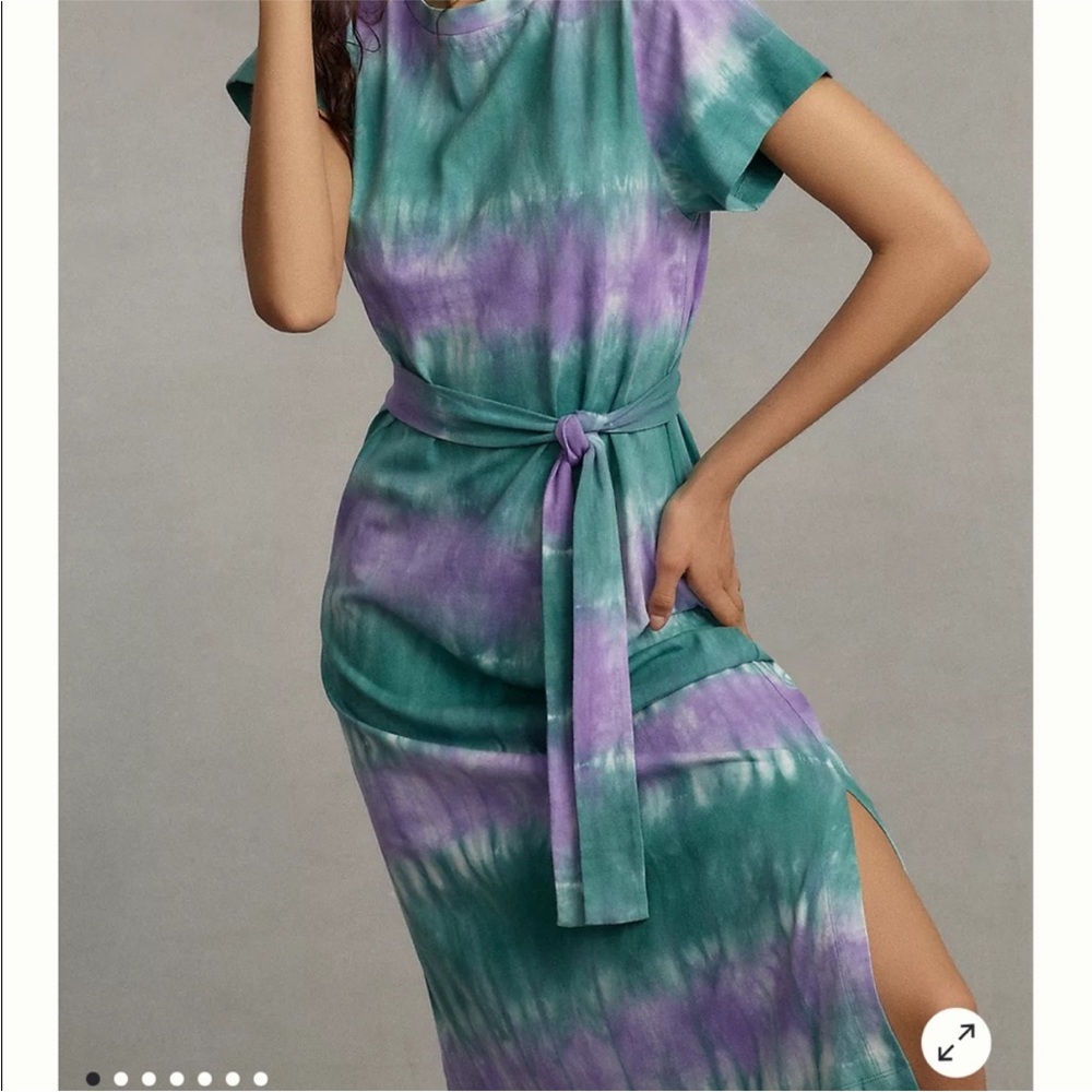 WHIT Two Tie Dye shirt dress with belt